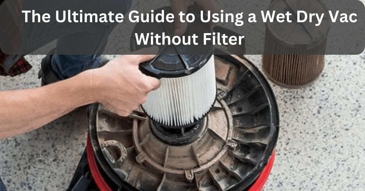 Use a Wet Dry Vac Without Filter