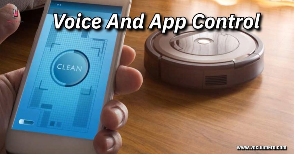 A person using voice and app control for smart devices.